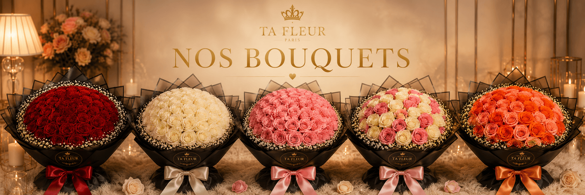 Bannière Nos Bouquets — TA FLEUR